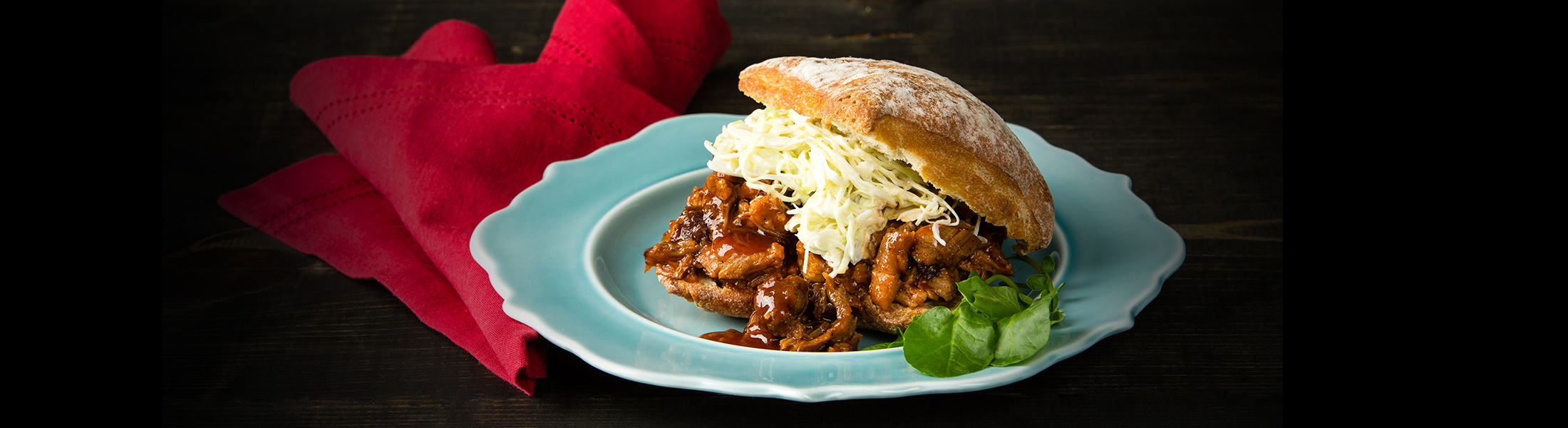 Rodney Strong - Oven-Roasted Pulled Pork Sandwiches with Garlic Slaw