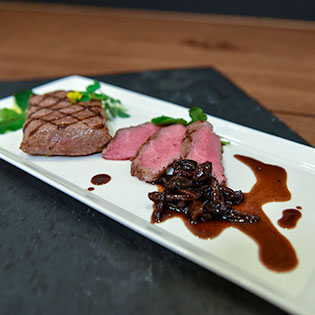 Rodney Strong - Grilled Spring Lamb Loin with Mushroom Gastrique
