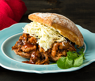 Rodney Strong - Oven-Roasted Pulled Pork Sandwiches with Garlic Slaw