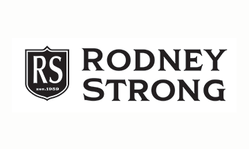 Rodney Strong Logo with Shield - Black & White