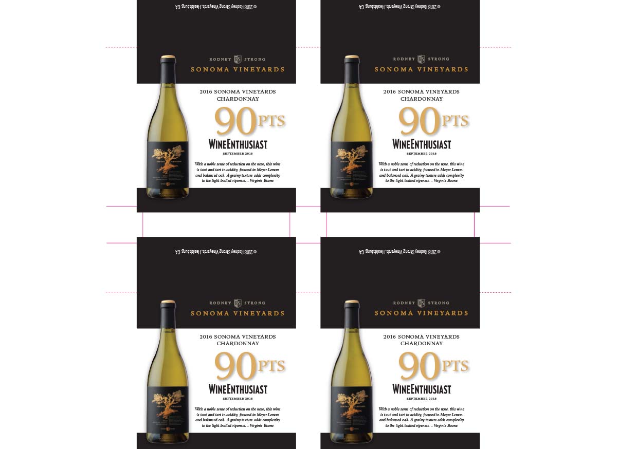 2016 Sonoma Vineyards Chardonnay Shelf Talker