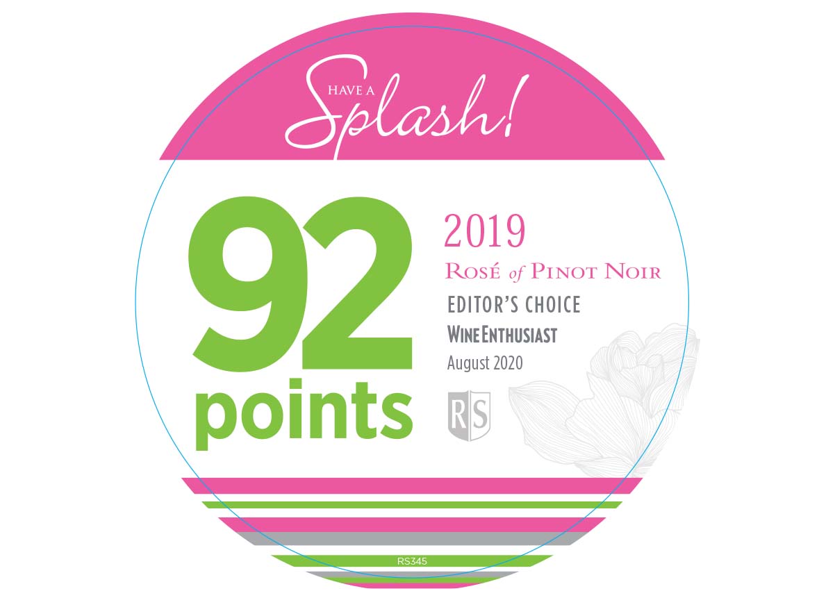 2019 Rose of Pinot Noir 92 pts Coaster