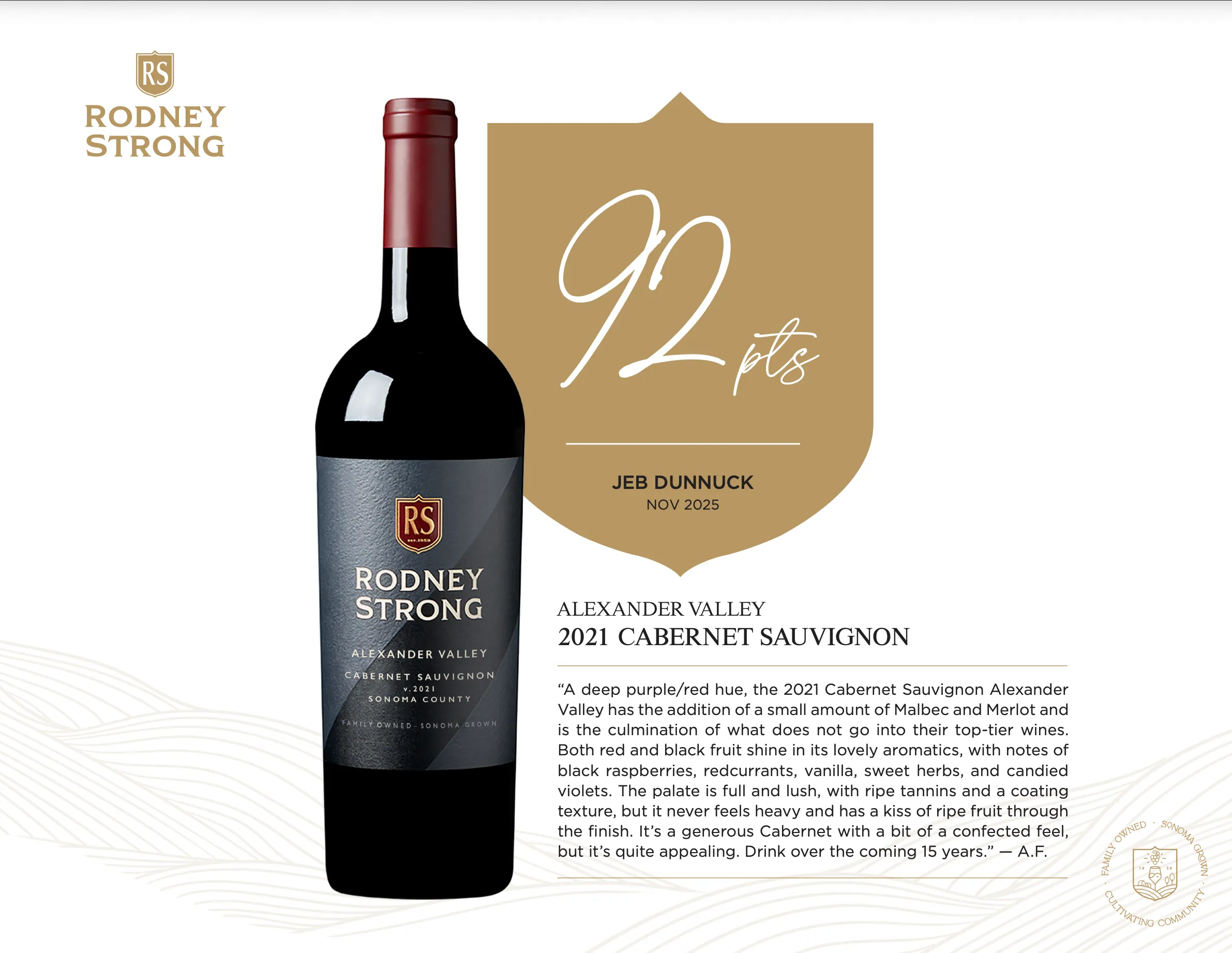 2021 Alexander Valley Cabernet Sauvignon Jeb Dunnuck thumbnail