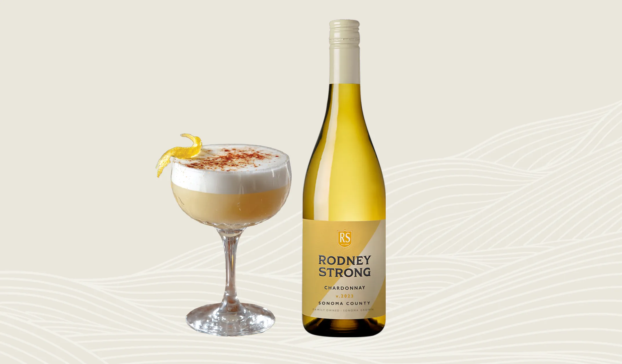 Chardonnay Maple Sonoma Sour cocktail