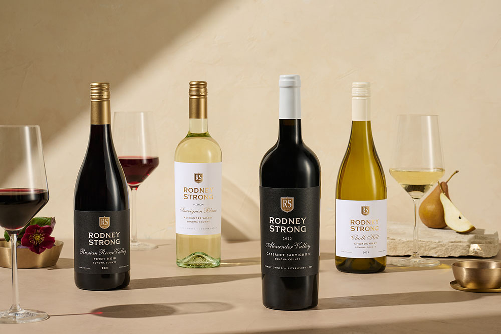 Estate Tier wines on a table