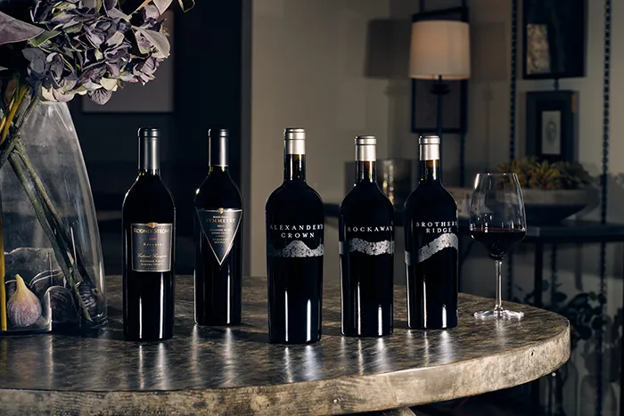 Tasting ROom wine bottles